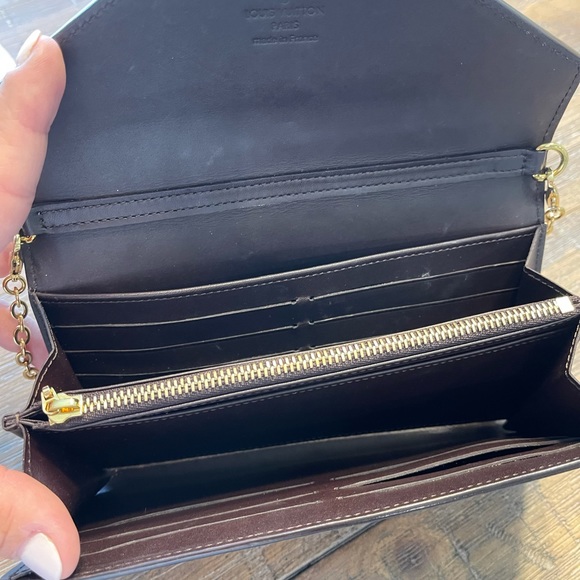 Felicie Poochette crossbody with gold chain - Picture 3 of 5